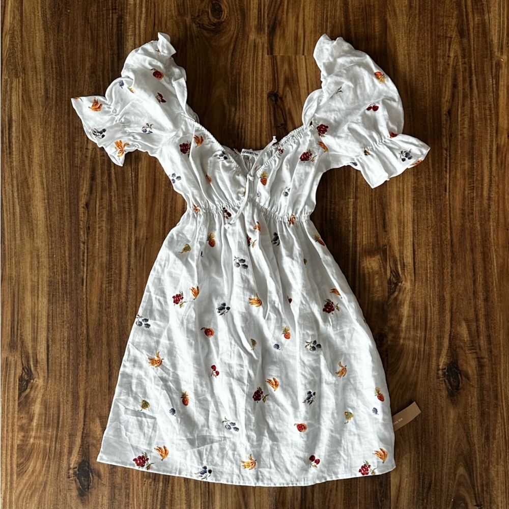 Reformation Channa Linen Mini Dress